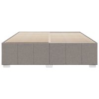 vidaXL Sängram utan madrass taupe 200x200 cm tyg - Bild 4