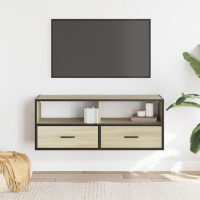 vidaXL Tv-bänk sonoma-ek 100x31x39,5 cm konstruerat trä och metall - Bild 3