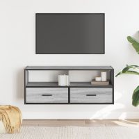 vidaXL Tv-bänk grå sonoma 100x31x39,5 cm konstruerat trä och metall - Bild 3