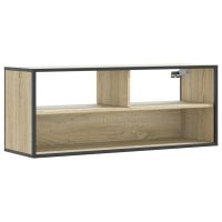 vidaXL Tv-bänk sonoma-ek 100x31x39,5 cm konstruerat trä och metall - Bild 2