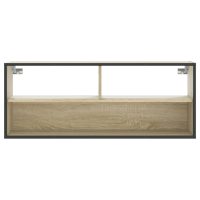 vidaXL Tv-bänk sonoma-ek 100x31x39,5 cm konstruerat trä och metall - Bild 4