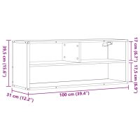 vidaXL Tv-bänk sonoma-ek 100x31x39,5 cm konstruerat trä och metall - Bild 10