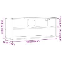 vidaXL Tv-bänk rökfärgad ek 100x31x39,5 cm konstruerat trä och metall - Bild 10