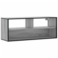 vidaXL Tv-bänk grå sonoma 100x31x39,5 cm konstruerat trä och metall - Bild 2