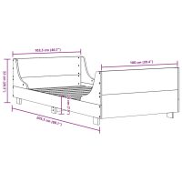 vidaXL Sängram utan madrass vaxbrun 100x200 cm massiv furu - Bild 9