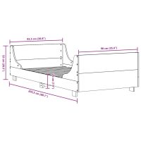 vidaXL Sängram utan madrass vaxad brun 90x200 cm massiv furu - Bild 9