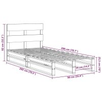 vidaXL Sängram utan madrass 90x200 cm massiv furu - Bild 12