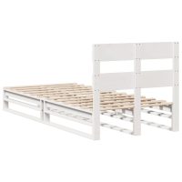 vidaXL Sängram utan madrass vit 90x200 cm massiv furu - Bild 8