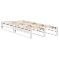 vidaXL Sängram utan madrass vit 90x190 cm massiv furu - Bild 5