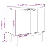 vidaXL Hallskåp OTTA 75x40x75 cm massiv furu - Bild 9