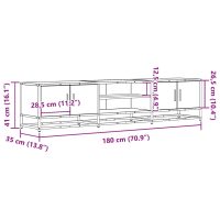 vidaXL Tv-bänk sonoma ek 180x35x41 cm konstruerat trä - Bild 10