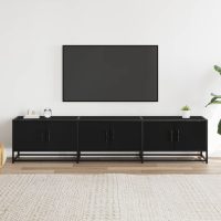 vidaXL Tv-bänk svart 180x35x41 cm konstruerat trä - Bild 3