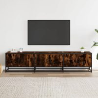 vidaXL Tv-bänk rökfärgad ek 180x35x41 cm konstruerat trä - Bild 3