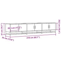 vidaXL Tv-bänk sonoma-ek 210x35x41 cm konstruerat trä - Bild 10