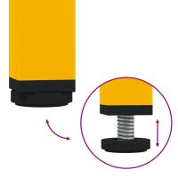 vidaXL Tv-bänk senapsgul 101,5x39x43,5 cm kallvalsat stål - Bild 8