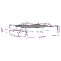 vidaXL Sängram utan madrass vaxbrun 200x200 cm massiv furu - Bild 11