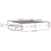 vidaXL Sängram utan madrass vaxbrun 180x200 cm massiv furu - Bild 11