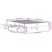 vidaXL Sängram utan madrass vaxbrun 150x200 cm massiv furu - Bild 11