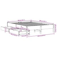 vidaXL Sängram utan madrass vaxbrun 140x200 cm massiv furu - Bild 11