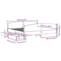 vidaXL Sängram utan madrass vaxbrun 180x200 cm massiv furu - Bild 12