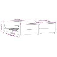 vidaXL Sängram utan madrass 200x200 cm massiv furu - Bild 9