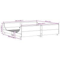 vidaXL Sängram utan madrass vaxbrun 200x200 cm massiv furu - Bild 9