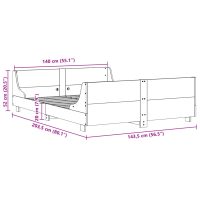 vidaXL Sängram utan madrass vit 140x200 cm massiv furu - Bild 9