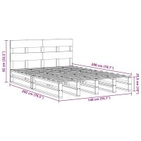 vidaXL Sängram utan madrass vaxbrun 140x200 cm massiv furu - Bild 12