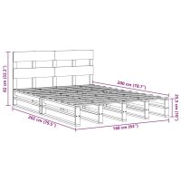 vidaXL Sängram utan madrass 160x200 cm massiv furu - Bild 12