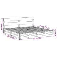 vidaXL Sängram utan madrass 180x200 cm massiv furu - Bild 12