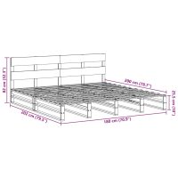 vidaXL Sängram utan madrass vit 180x200 cm massiv furu - Bild 12