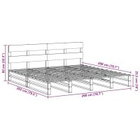 vidaXL Sängram utan madrass 200x200 cm massiv furu - Bild 12