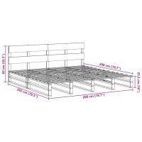 vidaXL Sängram utan madrass vit 200x200 cm massiv furu - Bild 12