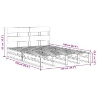 vidaXL Sängram utan madrass 120x190 cm massiv furu - Bild 12