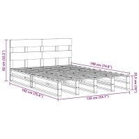 vidaXL Sängram utan madrass 135x190 cm massiv furu - Bild 12