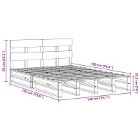 vidaXL Sängram utan madrass 140x190 cm massiv furu - Bild 12