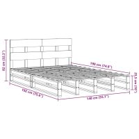 vidaXL Sängram utan madrass vit 140x190 cm massiv furu - Bild 12