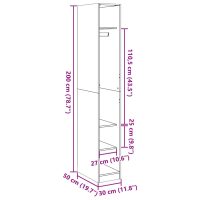 vidaXL Garderob ek 30x50x200 cm konstruerat trä - Bild 9