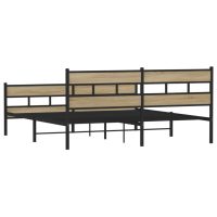 vidaXL Sängram utan madrass metall sonoma-ek 183x213 cm - Bild 6