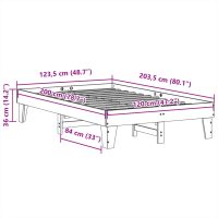 vidaXL Sängram utan madrass 120x200 cm massiv furu - Bild 9