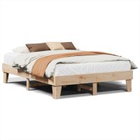 vidaXL Sängram utan madrass 140x190 cm massiv furu - Bild 2