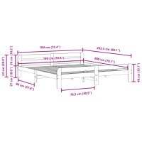 vidaXL Sängram utan madrass 180x200 cm massiv furu - Bild 9