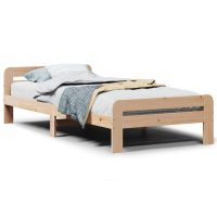 vidaXL Sängram utan madrass 90x190 cm massiv furu - Bild 2