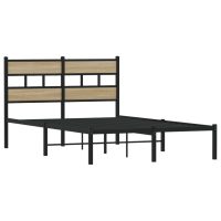 vidaXL Sängram utan madrass metall sonoma-ek 120x190 cm - Bild 3