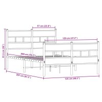 vidaXL Sängram utan madrass metall sonoma-ek 120x200 cm - Bild 9