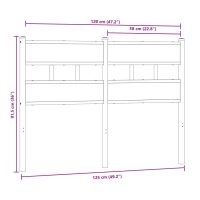 vidaXL Sänggavel sonoma-ek 120 cm järn och konstruerat trä - Bild 6