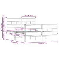 vidaXL Sängram utan madrass med huvudgavel och fotgavel 140x200 cm - Bild 9