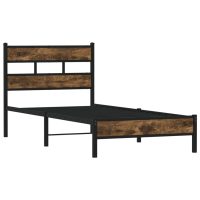 vidaXL Sängram utan madrass med huvudgavel sonoma-ek 107x203 cm - Bild 3