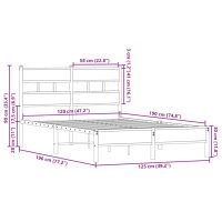 vidaXL Sängram utan madrass med huvudgavel sonoma-ek 120x190 cm - Bild 9