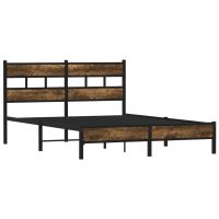 vidaXL Sängram utan madrass med huvudgavel sonoma-ek 140x190 cm - Bild 3